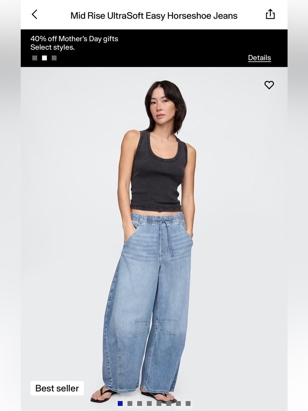 GAP Mid Rise Ultra Soft Horseshoe Jeans - Picture 2 of 4